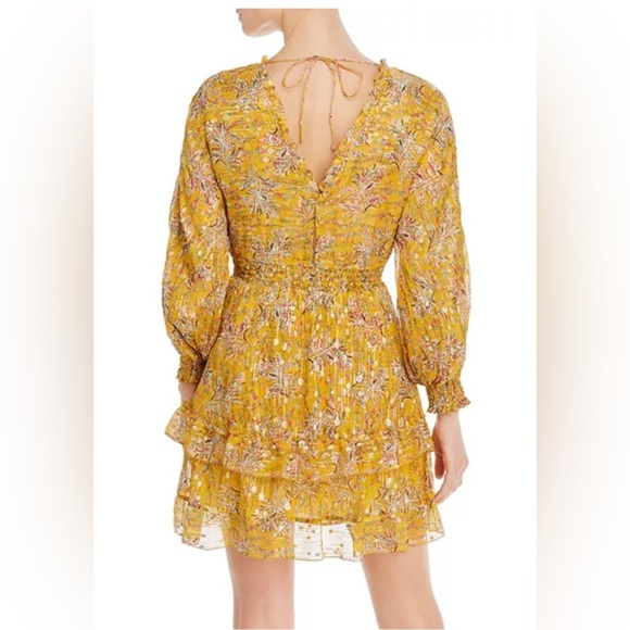 The Kooples Feuille D'or Silk-Blend Dress size small (1) - Picture 6 of 16